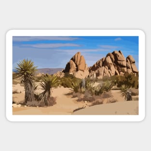 Joshua Tree National Park Digital Painting Sticker